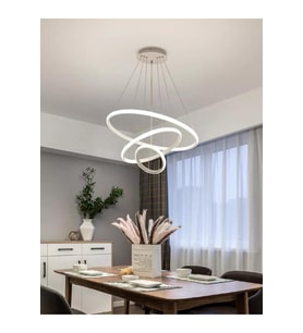 Modern 3'lü Halka Sarkıt Led Avize, Salon ve Mutfak İçin Şık Aydınlatma