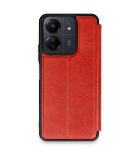 Xiaomi Redmi 13c Kılıf Flip Cover - Kırmızı
