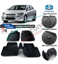 Hyundai Accent Blue Havuzlu 3D Paspas Niken Siyah