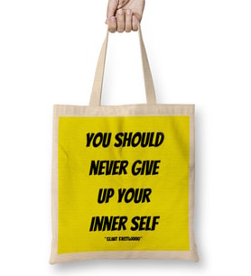Clint Eastwood Quotes Gift - Vintage Retro Rainbow Style Bez Çanta Uzun Saplı