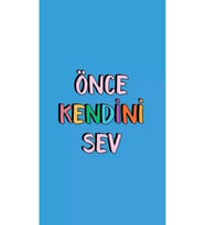 Önce Kendini Sev Yazılı Ahşap Duvar Posteri
