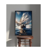 Tablo  Ahşap Çerçeveli Tablo  Çerçeveli Poster  Soyut, Gemi Temalı Tablo (Karışık)