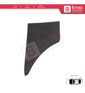 Citroen Berlingo MK1 M49 M59 1996-2008 8547.K4 İçin Arka Sağ Çamurluk Çıtası