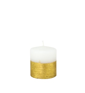 MİSSİ 7x8 CM ALTIN TARAMALI MUM