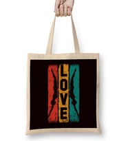 Vintage Love Swimming Retro Swimmer Girl Dive Water Sports Bez Çanta Uzun Saplı