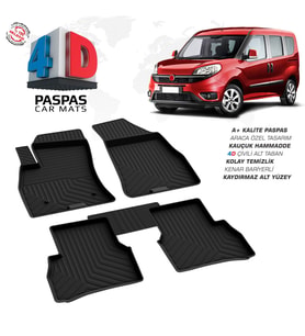 Fiat Doblo 4D Araca Özel Havuzlu Kauçuk Paspas 2010 ve Üzeri (Karışık)