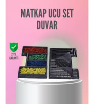 Kapsamlı Matkap Ucu Seti Organizer Kutulu Ahşap Metal Beton Delme