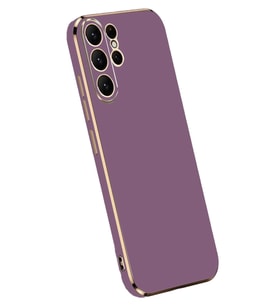 Durukar® Samsung Galaxy S24 Ultra Kılıf Volet Silikon - Mor