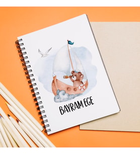 Hoş Geldin Bebek Tasarımlı Defter Kişiye Özel