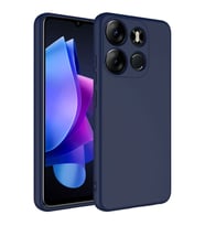 Vendas Tecno Spark Go 2023 Uyumlu W-Lansman Serisi Içi Kadife Ipek Dokulu Lansman Kılıf (Lacivert)