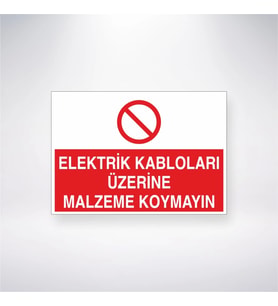 Elektrik Kabloları Üzerine Malzeme Koymayın