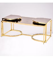 Orta Sehpa-zigon 19324 Ogem TAKIM Buket Set Metal Gold Kaplama Kutu sevk El yapım