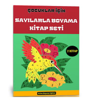Çocuklar için Sayılarla Boyama Kitap Seti (2 Kitap)