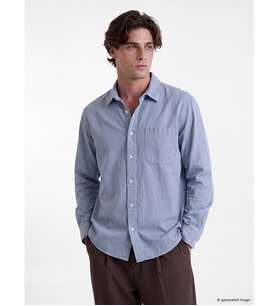 LCW Vision Mavi Regular Fit Erkek Gömlek