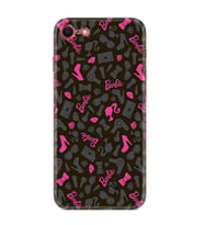 Apple iPhone 5 6 7 8 Plus Se XR Kılıf Desemli Silikon Barbie and Shoes 1413