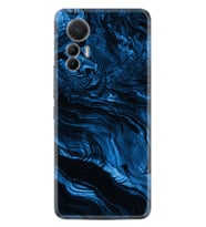 Xiaomi 12 Lite Kılıf Resimli Desenli Baskılı Silikon Blue MArble 1379