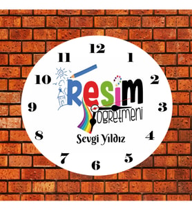 Resim Öğretmeni Kişiye Özel Saat