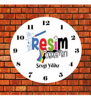 Resim Öğretmeni Kişiye Özel Saat