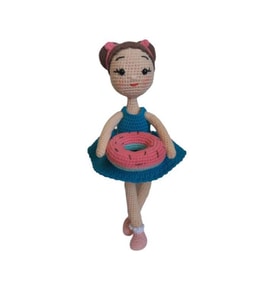 Donut Bebek Amigurumi Organik Oyuncak