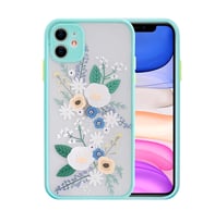 iPhone 12 6.1inç Kamera Korumalı Çiçek Desenli Silikon Kılıf (Çiçek Motifli)
