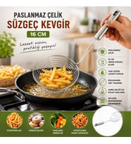 Metal Kevgir - Paslanmaz Çelik - 16 cm