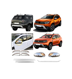 DACİA DUSTER KROM SET 2018-2024 Paslanmaz Çelik (Gümüş)