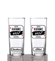 Kişiye Özel 2'li Kafamız Güzel Rakı Bardağı