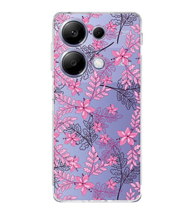 PrintiFy Xiaomi Redmi Note 13 Pro 4G Uyumlu Kamera Korumalı Floral Pembe Tasarımlı Kılıf