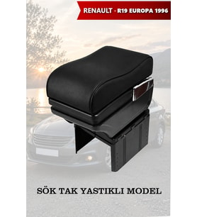 renault r19 europa 1996 kol dayama Yastıklı geniş model Lüks Siyah Deri
