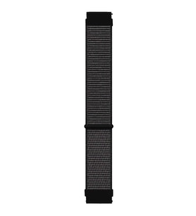 Microsonic Huawei Watch GT5 46mm Hasırlı Kordon Woven Sport Loop Siyah