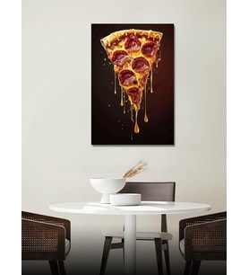 DİLİM PİZZA KANVAS TABLO EV RESTORAN DUVAR SALON OFİS HEDİYELİK DEKARASYON SÜSÜ ÖLÇÜ SEÇİNİZ :)