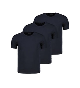 ÜÇLÜ SET T8569 DEWBERRY BİSİKLET YAKA ERKEK T-SHIRT-KOYU LACİVERT-KOYU LACİVERT-KOYU LACİVERT (Karışık)