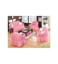 Altın Kelebek Bürümcük Koltuk Örtüsü Std Tk (3+2+1+1)-Pembe
