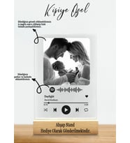 Letsbliss Kişiye Özel Spotify Barkodlu Plak Sevgiliye Hediye Sevgililer Günü Doğum Günü Hediyeleri (13X18CM)