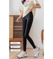 Seamless Buz İpek Yüksek Bel Yoga Tayt – Spor, Nefes Alabilir W1022