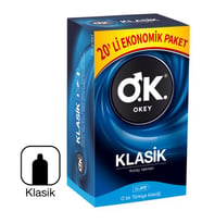 Okey Klasik Prezervatif 20'li Ekonomik Paket
