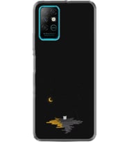 Infınıx Note 8 Kılıf Silikon Desen Özel Seri Ay Ve Kedi 1683