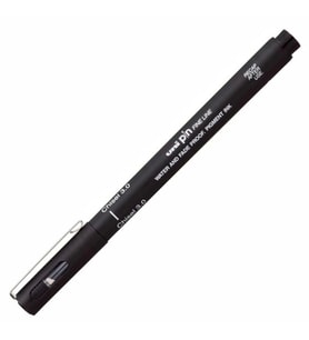 UNİ PİN CS3-200 CHISEL 3.0 FINE LINE KESİK UÇLU ÇİZİM KALEMİ SİYAH