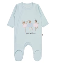 Civil Baby Balerin Nakışlı 1-9 Ay Tulum - Mavi (Bebe Mavi)