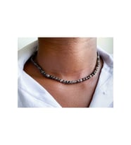 Obsidyen Taşı Doğaltaş Kolye 4 Mm
