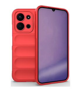 Xiaomi Redmi 15C 4G Kılıf Elde Tutma Kolaylıkla Kaydırmaz Kenar Line Dizayn Opti (Kırmızı)
