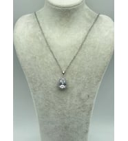 Çelik Silver Damla Yakut Kolye - 25-ctr267