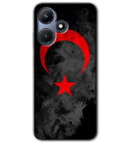 İnfinix Hot 30i Kılıf HD Desen Baskılı Kılıf - Black Ayyıldız