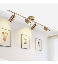 RİOLİGHT LED SPOT,LED AVİZE ESKİTME GÖVDE 4XGU10 DUYLU GÜN IŞIĞI 360 DERECE HAREKETLİ BAŞLIK SPOT (Eskitme Altın)