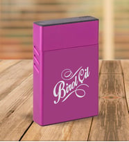BK Gift Kişiye Özel Mor Slim Boy Metal Sigara Kutusu-5