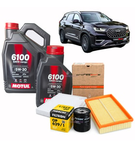 CHERY TİGGO 8 PRO 1.6 TGDI YAĞ BAKIM SETİ 5 litre MOTUL 6100 + HAVA + POLEN + YAĞ FİLTRSİ