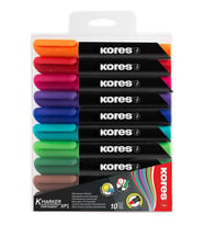 Kores K-Marker XP1 Permanent Marker Yuvarlak Uç 10 Renk 