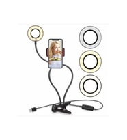 Telefon Tutuculu LED Masa Lambası, Youtuber ve Stüdyo Işığı