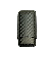Cohiba Karbon Desenli Üçlü Deri Puro Kılıfı