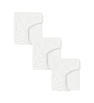 3 Adet 70 x 120 x 20 cm Anne Yanı Lastikli Penye Kumaş Bebek Çarşafı (Beyaz)